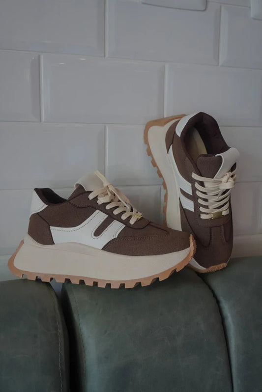 Tenis para Mujer Nevvo Gaby Café| Calzado Casual Femenino - Nevvo