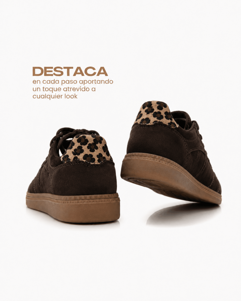 Tenis Mujer Lisboa – Marròn Animal Print - Nevvo