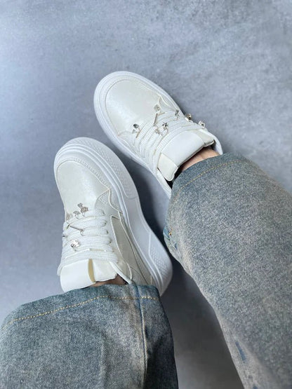 Tenis para Mujer Nevvo Charms Blanco | Calzado Casual Femenino - Nevvo