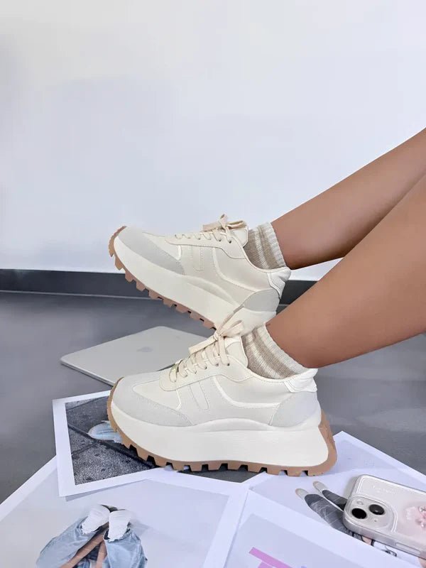 Tenis para Mujer Nevvo Gaby Beige| Calzado Casual Femenino - Nevvo