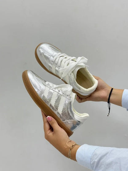 Tenis para Mujer Nevvo Gala Plateado| Calzado Casual Femenino - Nevvo