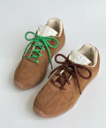 Tenis Dama Gamuzados Miel – Cordones Intercambiables