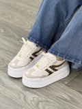 Tenis para Mujer Nevvo Love Beige| Calzado Casual Femenino - Nevvo