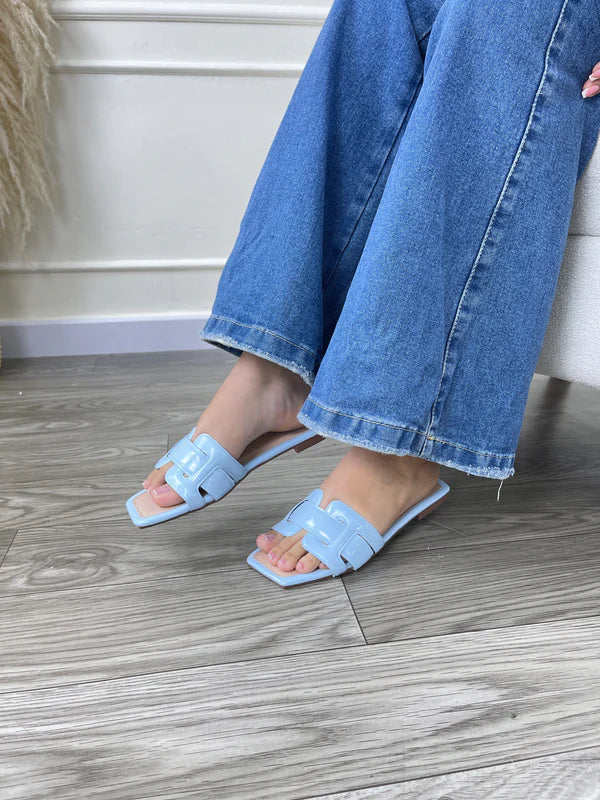 Sandalias para Mujer Nevvo Charlotte Azul Celeste | Calzado Casual Femenino