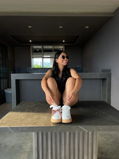 Tenis para Mujer Nevvo Zara Marfil | Calzado Casual Femenino - Nevvo