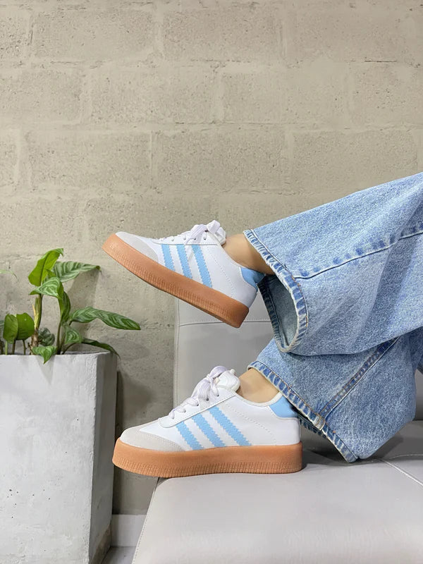 Tenis para Mujer Nevvo Samba Celeste | Calzado Casual Femenino