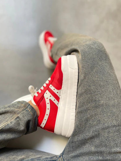 Tenis para Mujer Nevvo Love Rojo| Calzado Casual Femenino - Nevvo