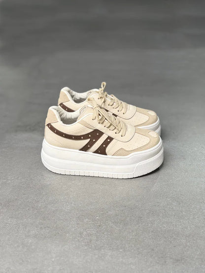 Tenis para Mujer Nevvo Love Beige| Calzado Casual Femenino - Nevvo
