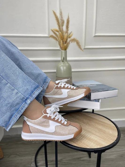 Tenis para Mujer Nevvo Mia Camel| Calzado Casual Femenino - Nevvo