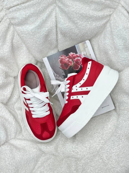 Tenis para Mujer Nevvo Love Rojo| Calzado Casual Femenino - Nevvo