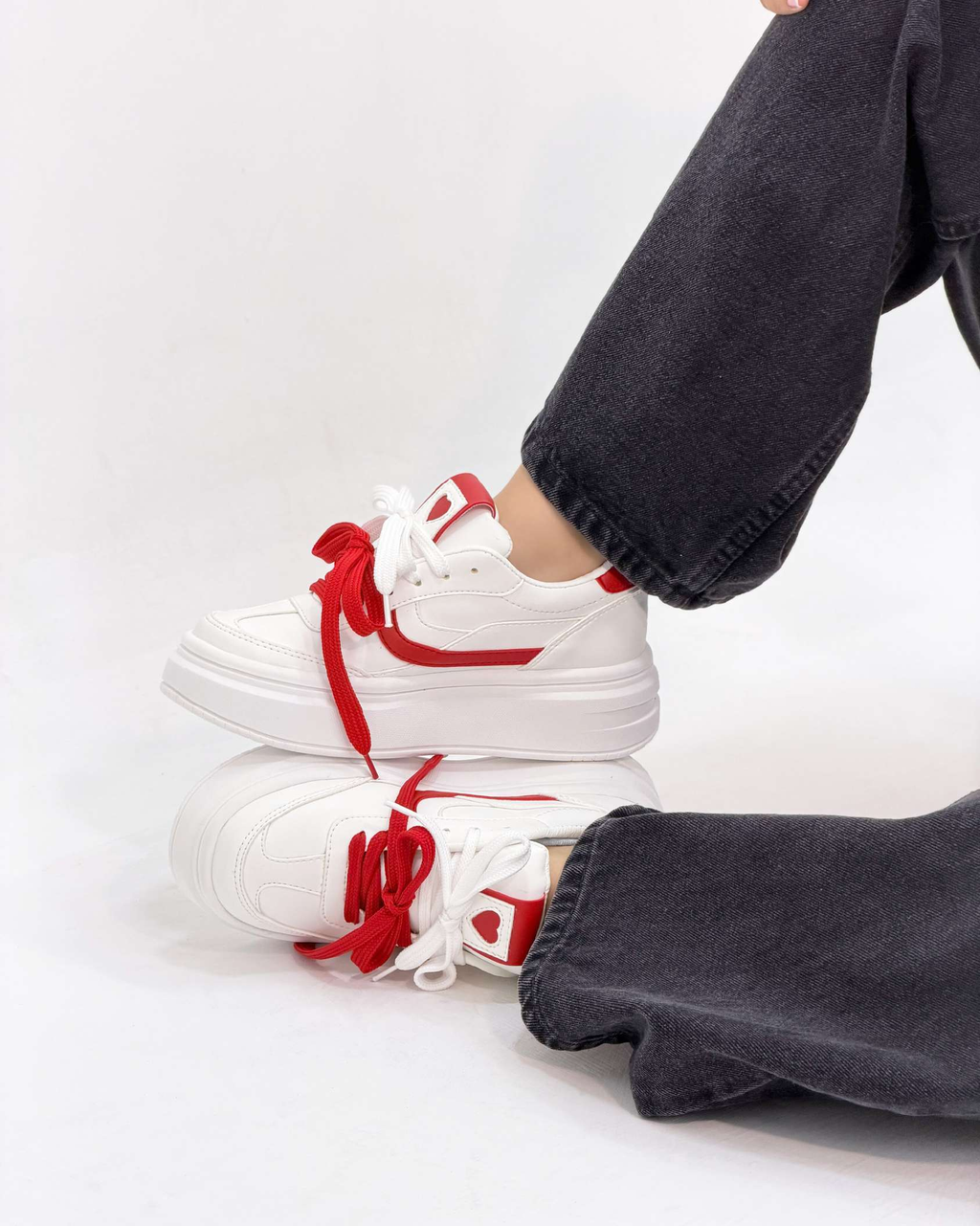 Tenis Mujer Valentín – Blanco/Rojo