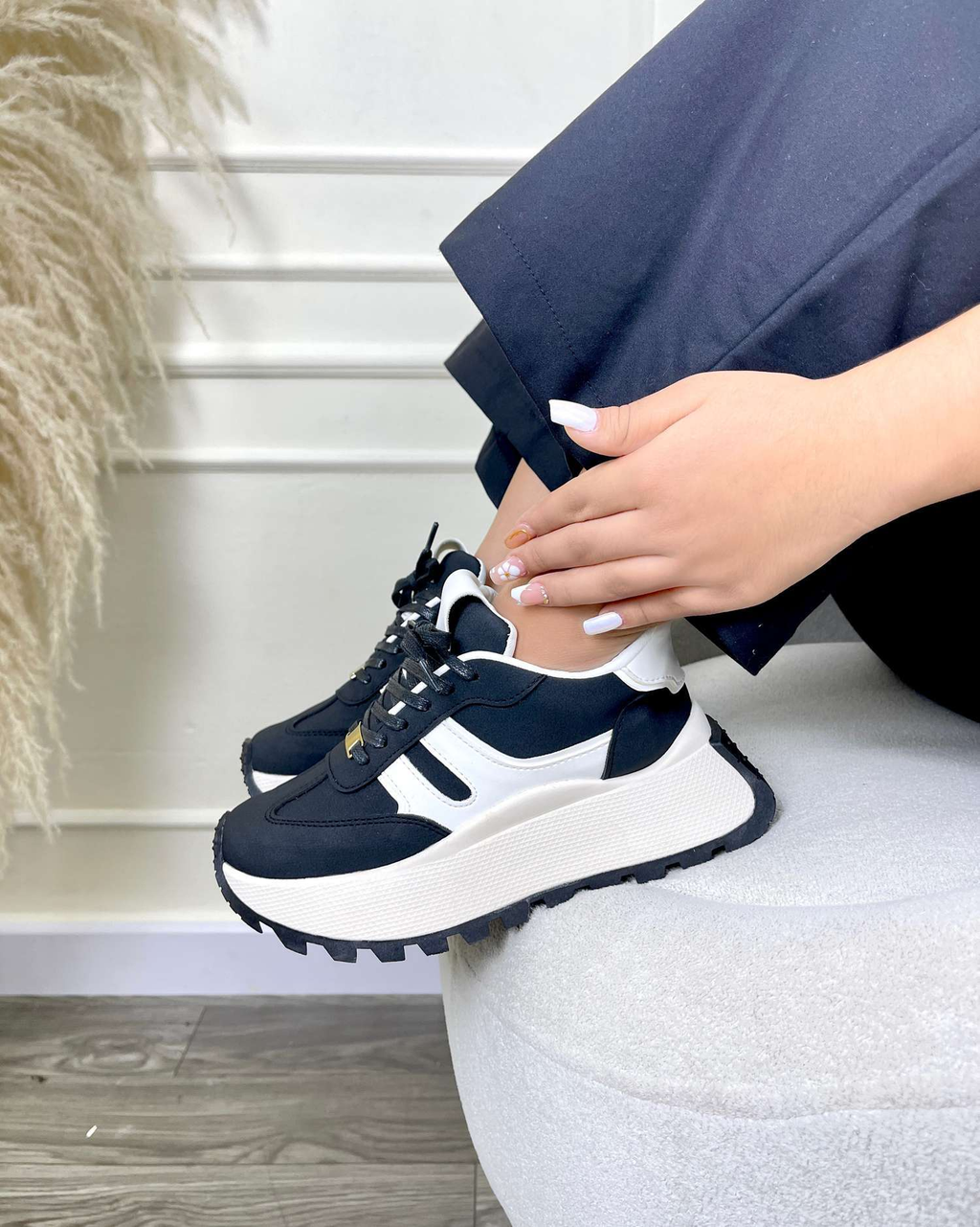 Tenis Mujer Gaby – Negro/Blanco