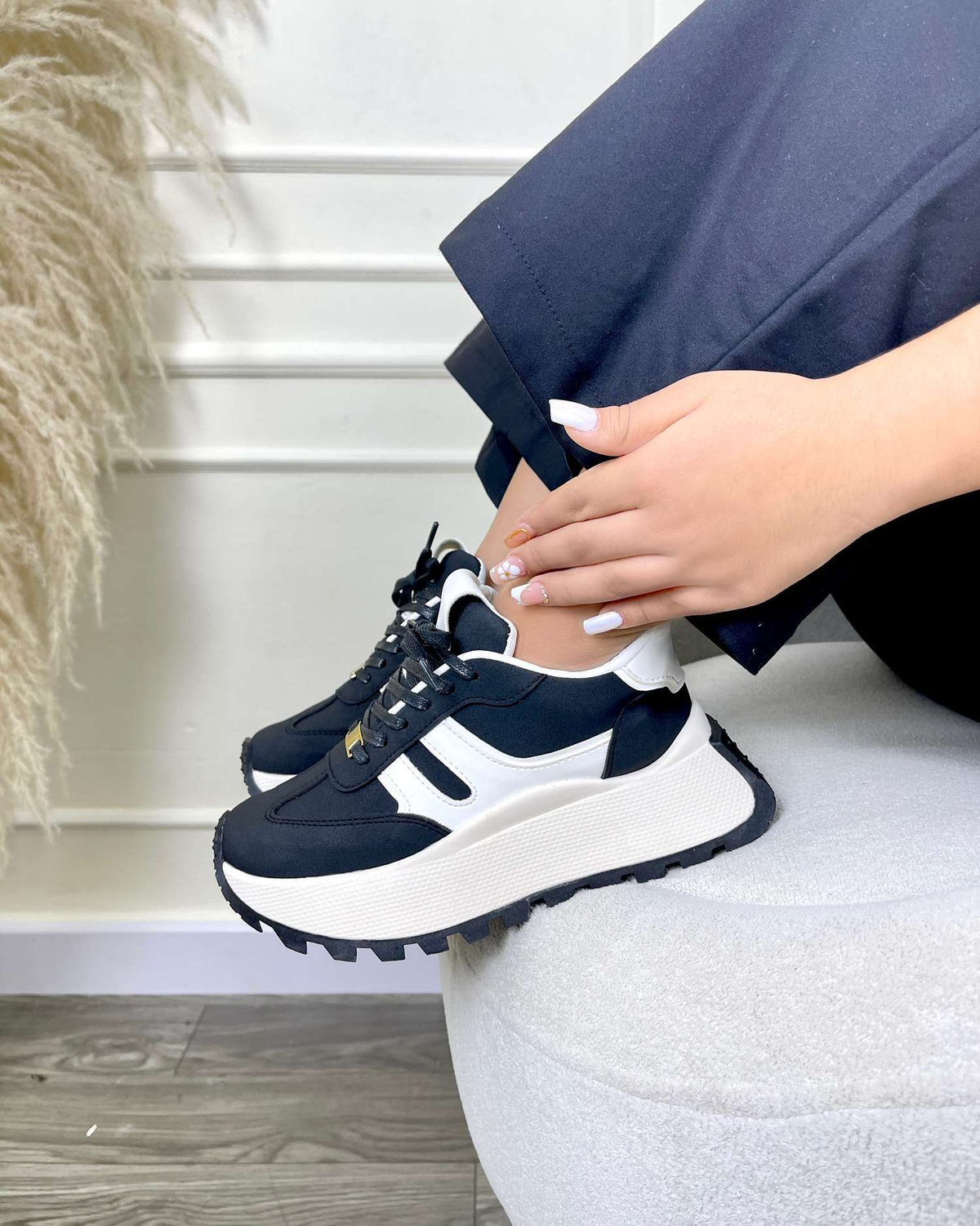 Tenis Mujer Gaby – Negro/Blanco
