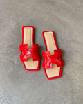 Sandalias Mujer Lisa – Rojo/Charol
