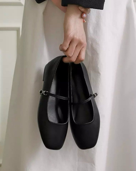 Baletas Natasha Flats Negro para mujer