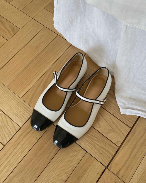 Baletas Natasha Flats Marfil para mujer