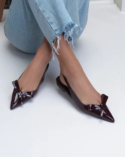 Baletas Florencia Flats Vino para mujer