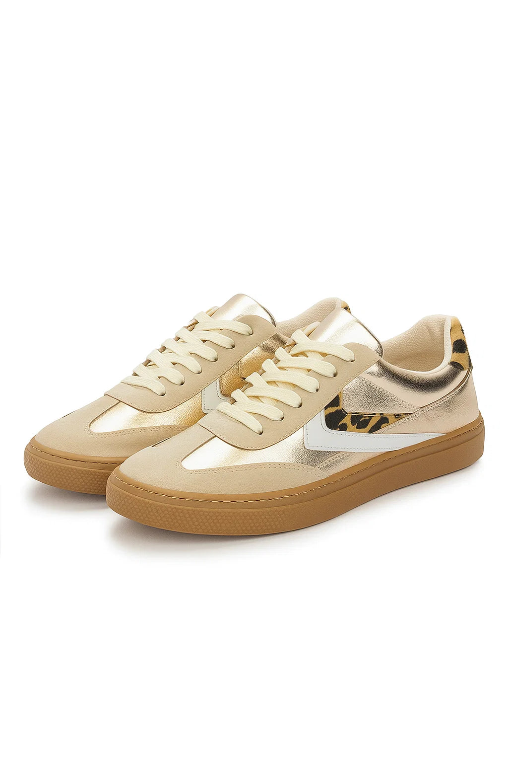 Tenis Mujer – Dorado Animal Print - Tenis para Mujer